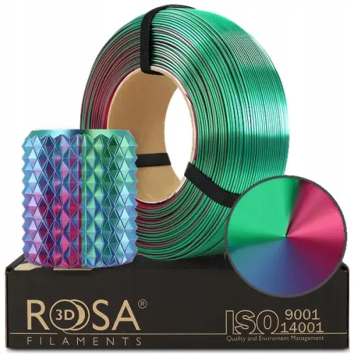 FILAMENT 3D Refill PLA Magic Silk AURORA Blue-Purple-Green 1kg