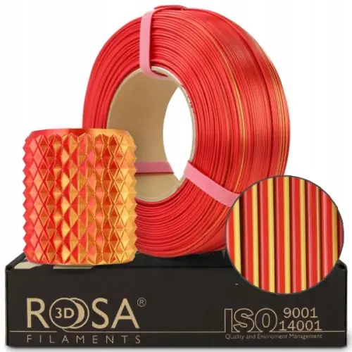 FILAMENT 3D ReFill PLA Magic Silk Fire (gold+red) 1kg