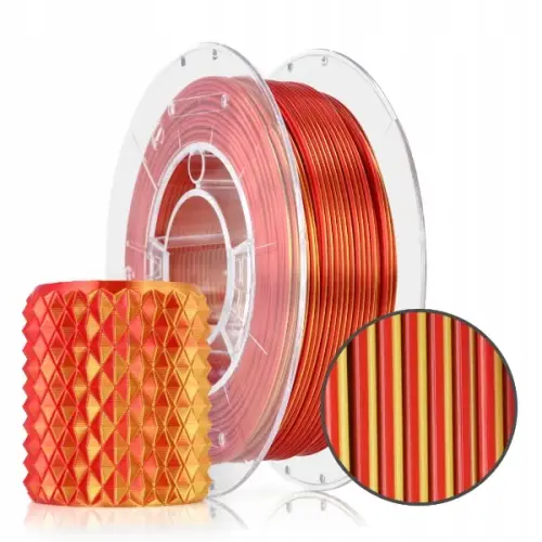 FILAMENT 3D PLA Magic Silk Fire (gold+red) 300g