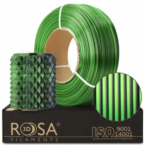 FILAMENT 3D ReFill PLA Magic Silk Mistic Green (black+green) 1kg