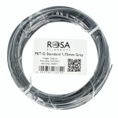 FILAMENT 3D PET-G Standard Gray 1,75mm 100g