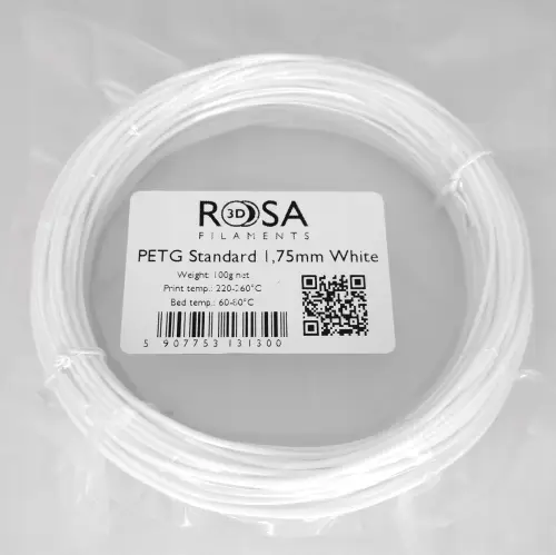 FILAMENT 3D PET-G Standard HS White 1,75mm 100g