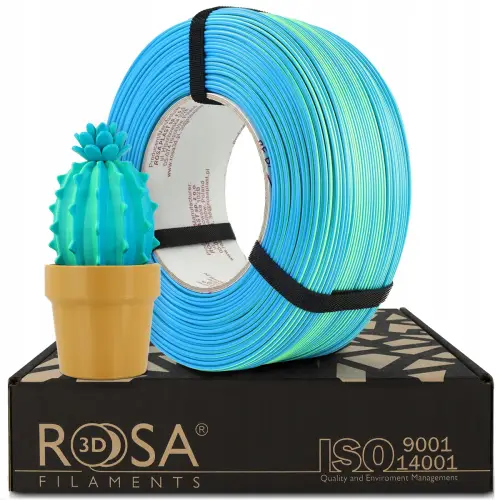 FILAMENT 3D ReFill PLA Magic Neon Blue Lagoon (neon green + blue sky) 1kg